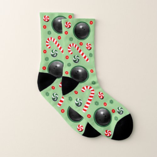 Bowling Holiday Bowl Gift Socks