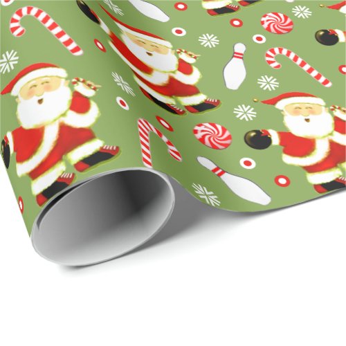 Bowling Holiday Gift Wrapping Paper