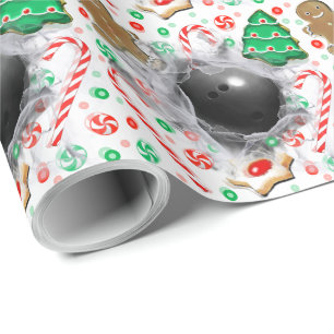 Bowling Holiday Gift Wrapping Paper