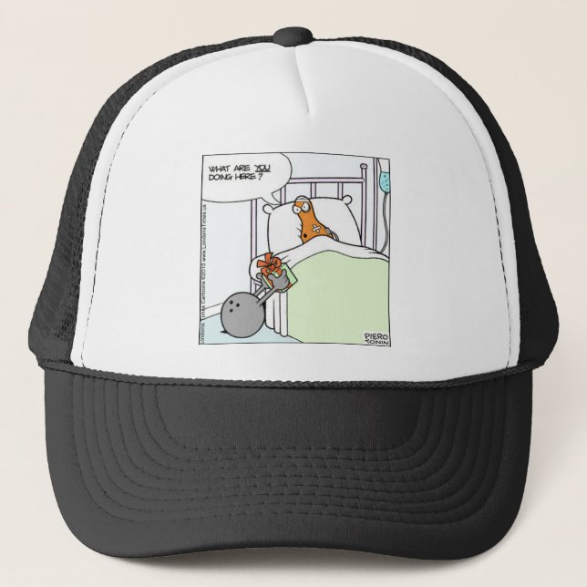 Bowling Hospital Funny Tees Cards Mugs Gifts Trucker Hat (Front)
