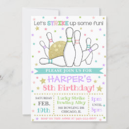 Bowling Invitation Bowling Birthday Invite
