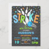 Bowling Invitation Bowling Birthday Party Strike (Front)