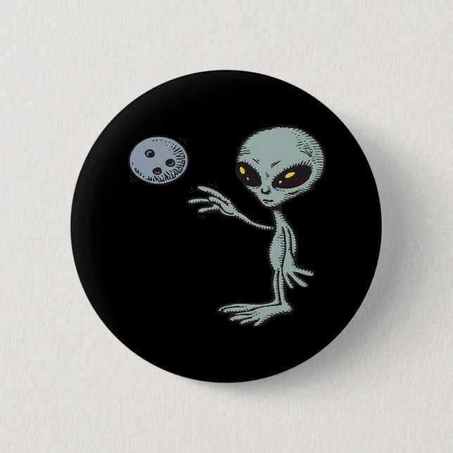 Bowling Is Out Of This World Button (Front)