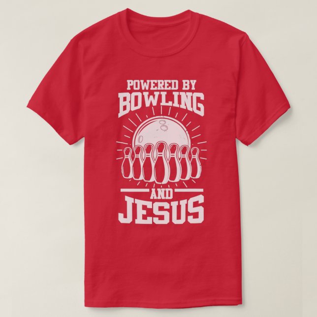 Bowling Jesus Bowler Bowling Bowler T T-Shirt (Design Front)