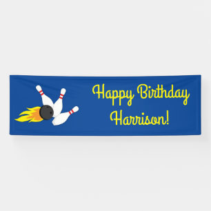 Bowling Kids Birthday Party Cute Sports Banner