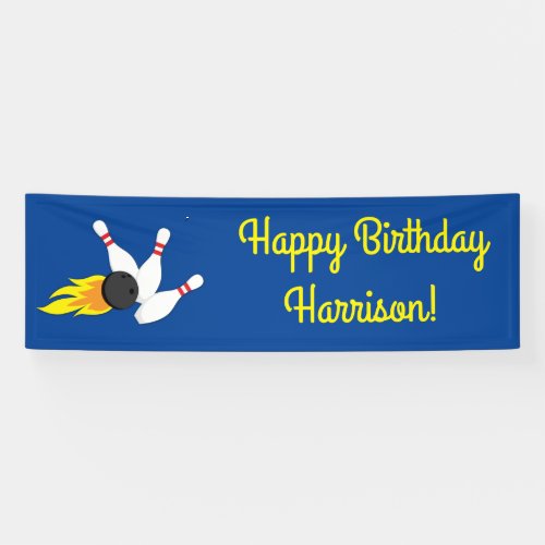 Bowling Kids Birthday Party Cute Sports  Banner