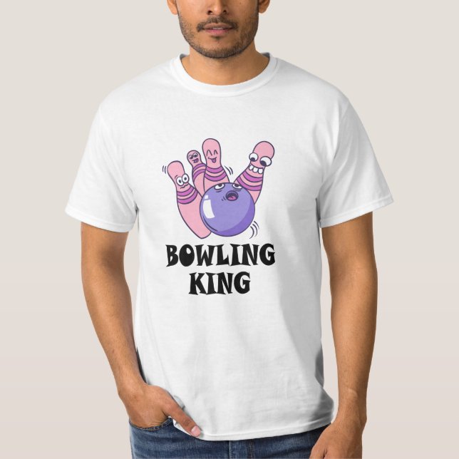 Bowling King Childrens Birthday Party T-Shirt (Front)