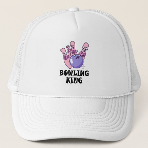 Bowling King Childrens Birthday Party Trucker Hat