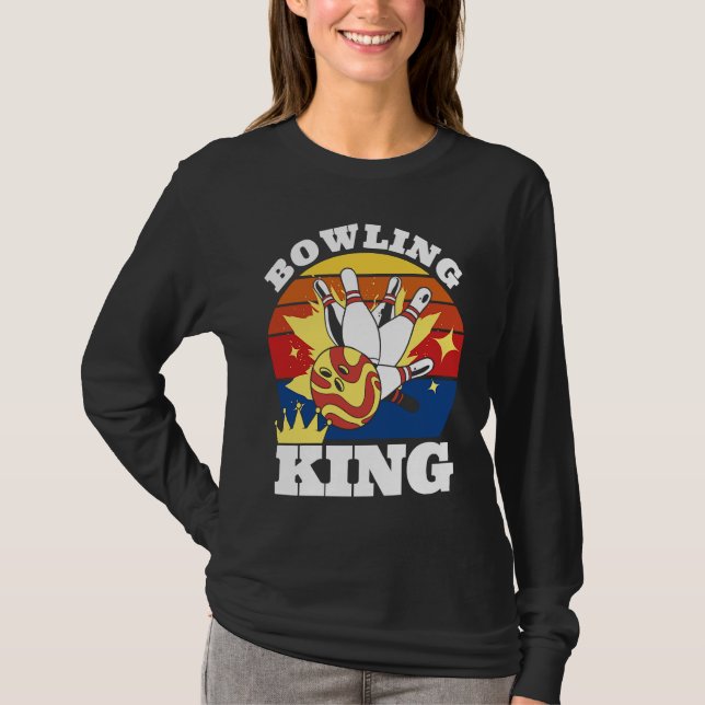 Bowling King Evolution of Man Bowling T-Shirt (Front)