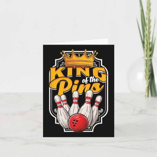 Bowling King Of The Pins  Card (Front)