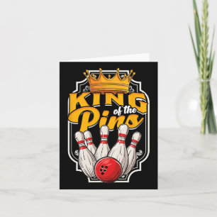 Bowling King Of The Pins Card