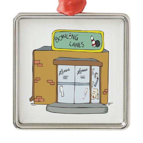 Bowling Lanes Metal Ornament