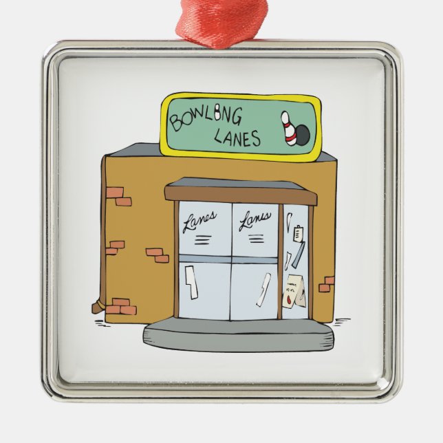 Bowling Lanes Metal Ornament (Front)
