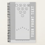 Bowling Lanes W/ Gutters Custom Text Front &amp; Back Notebook at Zazzle