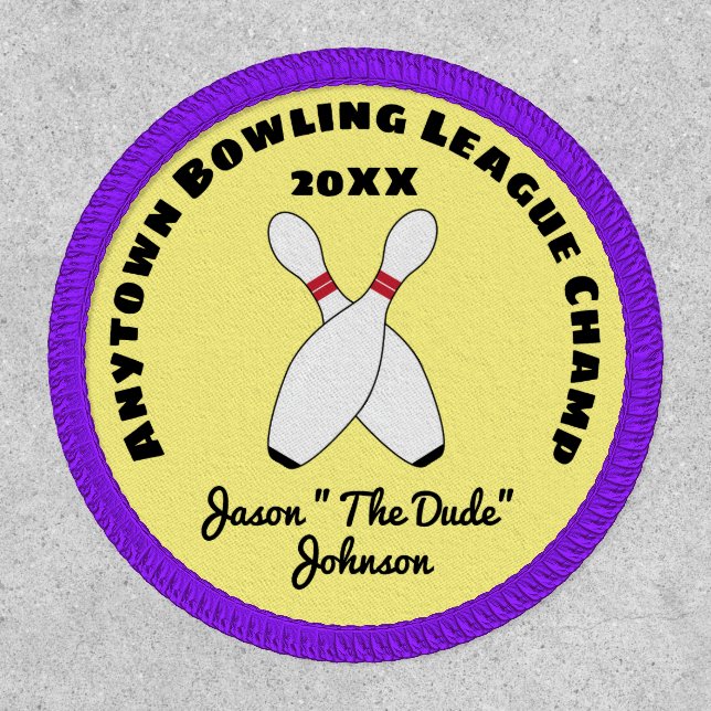 Bowling League Champ Patch (Front)