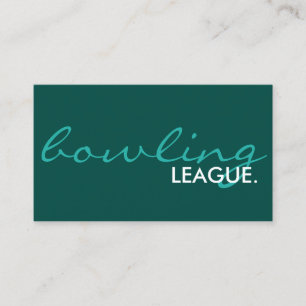 bowling league. (color customizable) business card