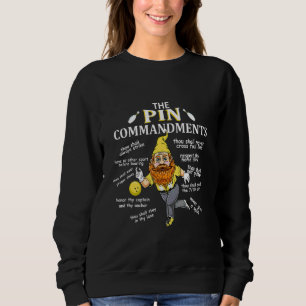 Bowling League Team Bowlers The Pin Commandments P Sweatshirt