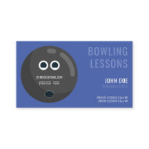 Bowling Lessons Business Card for Bowling Coaches