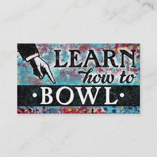 Bowling Lessons Business Cards – Learn To Bowl
