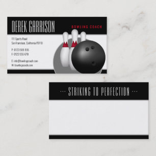 Bowling Lessons for Beginners Professional Business Card