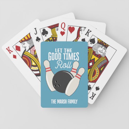 Bowling _ Let The Good Times Roll _ Vintage Design Playing Cards