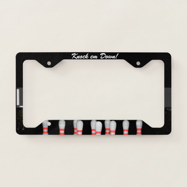 Bowling License Plate Frame (Front)