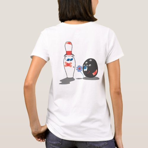 Bowling Love Ball and Pin T_Shirt