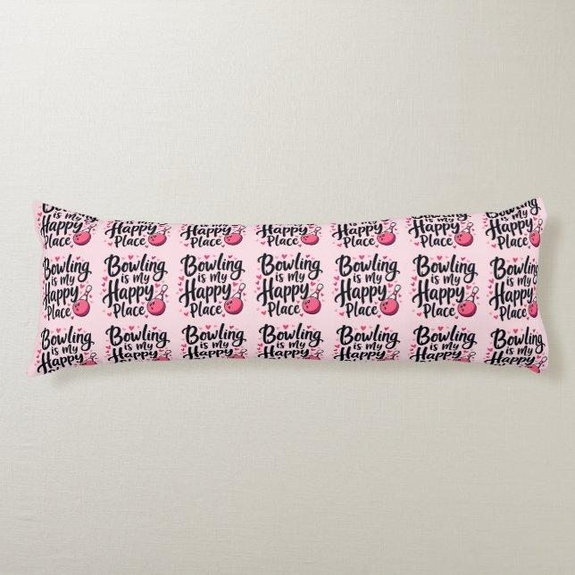 Bowling Lover Cute Retro Aesthetic Sports Design Body Pillow (Front)