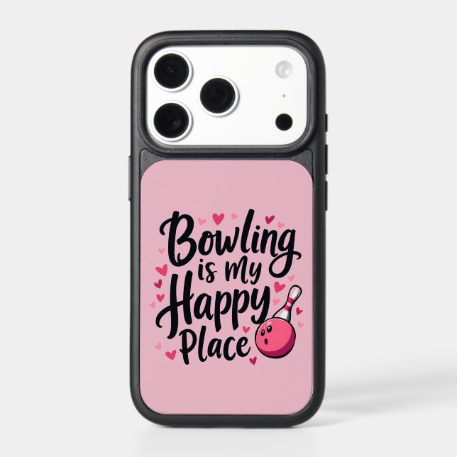 Bowling Lover Cute Retro Aesthetic Sports Design Otterbox iPhone Case (Back)