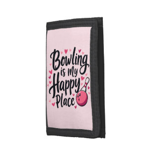 Bowling Lover Cute Retro Aesthetic Sports Design Tri-fold Wallet