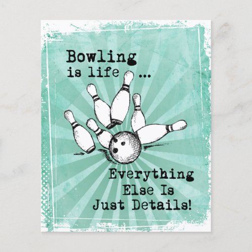 Bowling Lover Gift Funny Bowling Player Gift Flyer