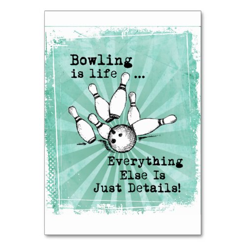 Bowling Lover Gift Funny Bowling Player Gift Table Number