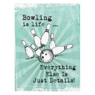 Bowling Lover Gift, Funny Bowling Player Gift Tablecloth