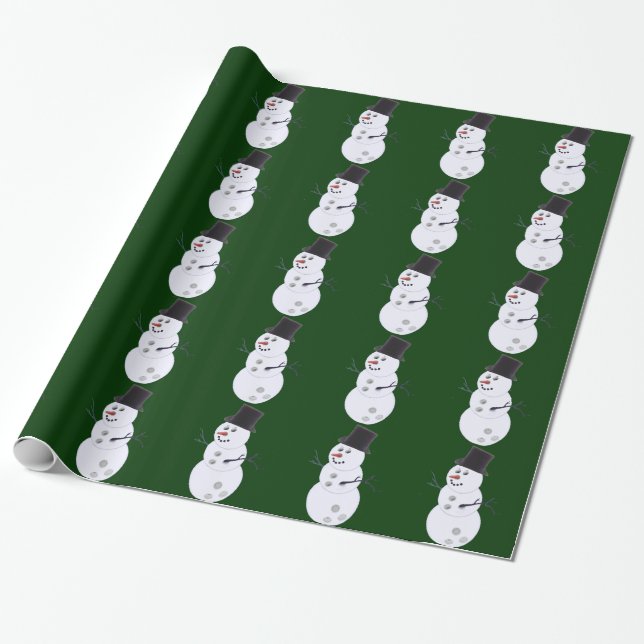 Bowling Lovers Christmas Wrapping Paper (Unrolled)