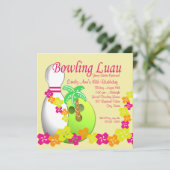 Bowling Luau Invitation (Standing Front)