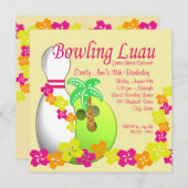 Bowling Luau Invitation (Front/Back)