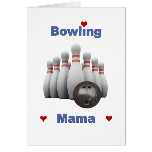Bowling Mama Hearts Cards (Front)