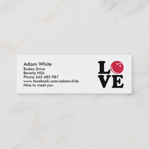 Bowling Business Card