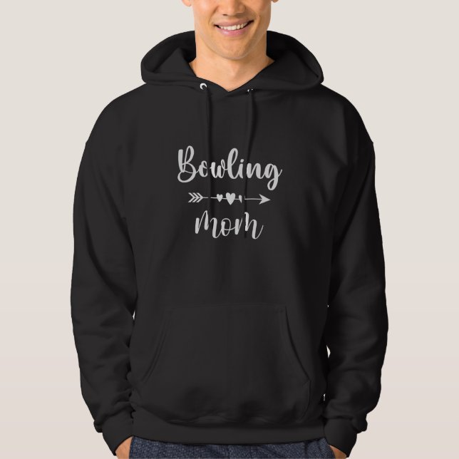 Bowling Mom  Bowling   Womens Bowler Mom Hoodie (Front)