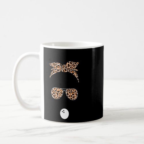 Bowling Mom Cute Leopard Cheetah Print Women Mama  Coffee Mug