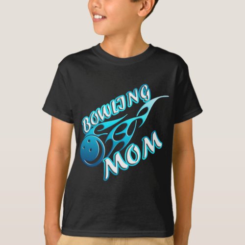 Bowling Mom flame copypng T_Shirt