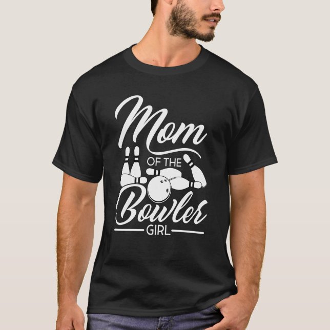 Bowling Mom Pin Bowler Strike Bowling Team Bowling T-Shirt (Front)