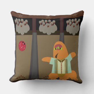Bowling Monster Time Fun Cartoon Art Design