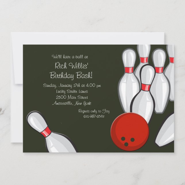Bowling Night Invitation (Front)