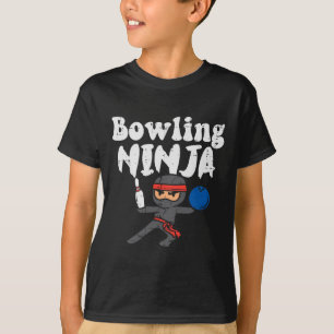 Bowling Ninja Funny Bowler Boys Girls Kids Toddler T-Shirt