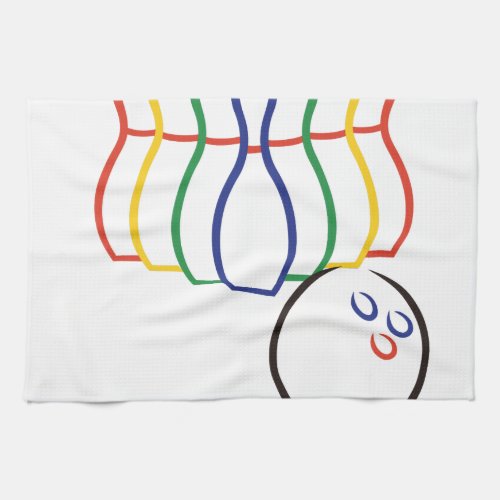 Bowling Outline Towel