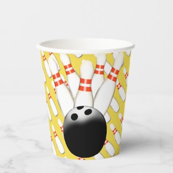 Bowling Paper Cups by Shenanigins at Zazzle