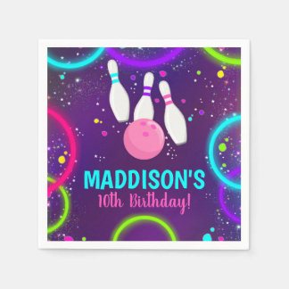 Bowling Paper Napkins Glow Bowling