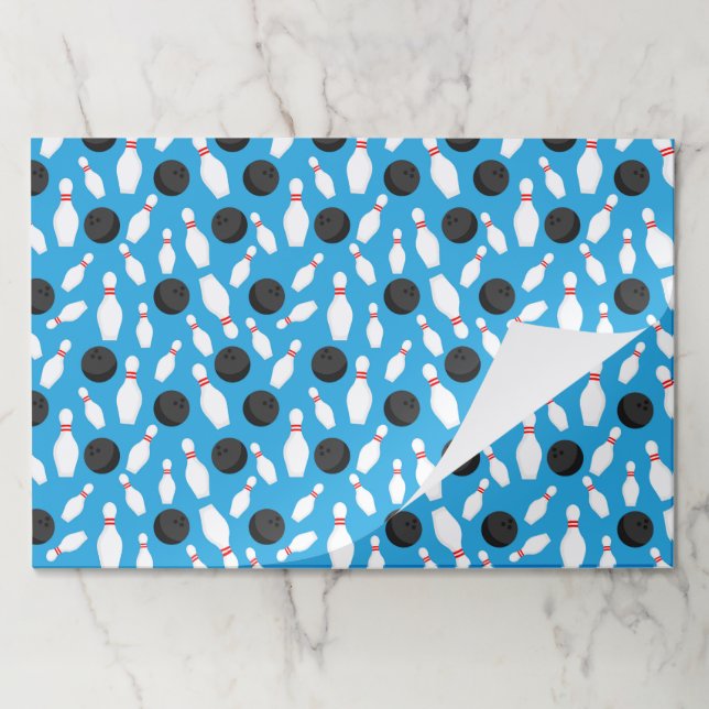 Bowling Paper Placemats, Ball & Pins Party Mats (Folded)