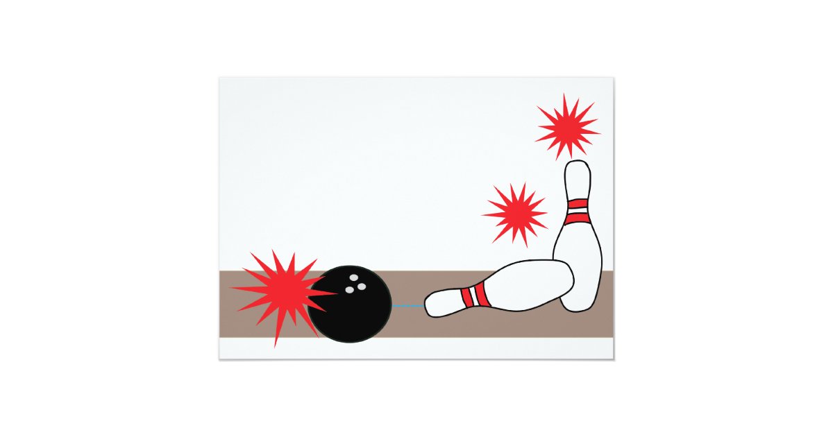 Bowling Party Blank Invitation | Zazzle.com